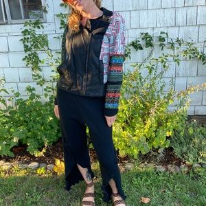 Desiree Klein Rainha Rib knit black pants